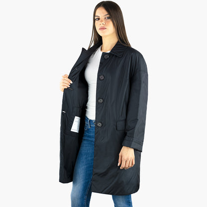 Cappotto ASPESI Teena in Nylon Blu Navy