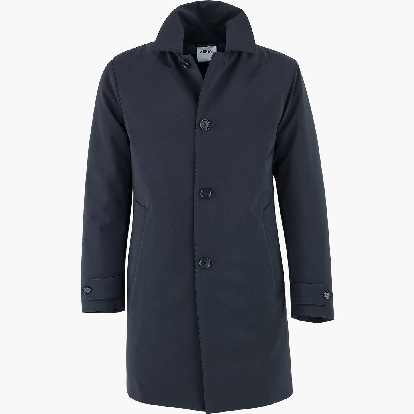 Cappotto Impermeabile ASPESI Perfetto 3I28 P503 in Tessuto Tecnico Col. 10101 Blu Navy