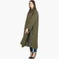 Cappotto Lungo ASPESI Eleanor 4N09 7532 in Tela di Cotone Col. 50237 Verde Militare