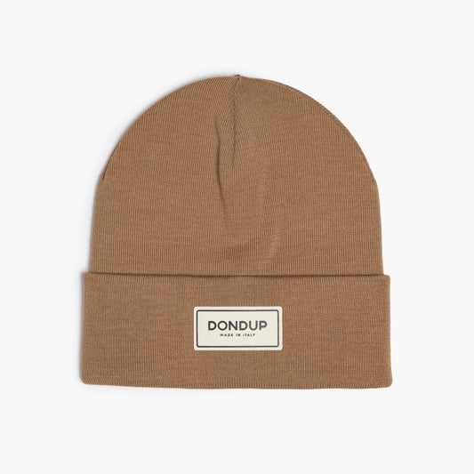 Cuffia DONDUP in Lana Tecnica con Logo Cammello