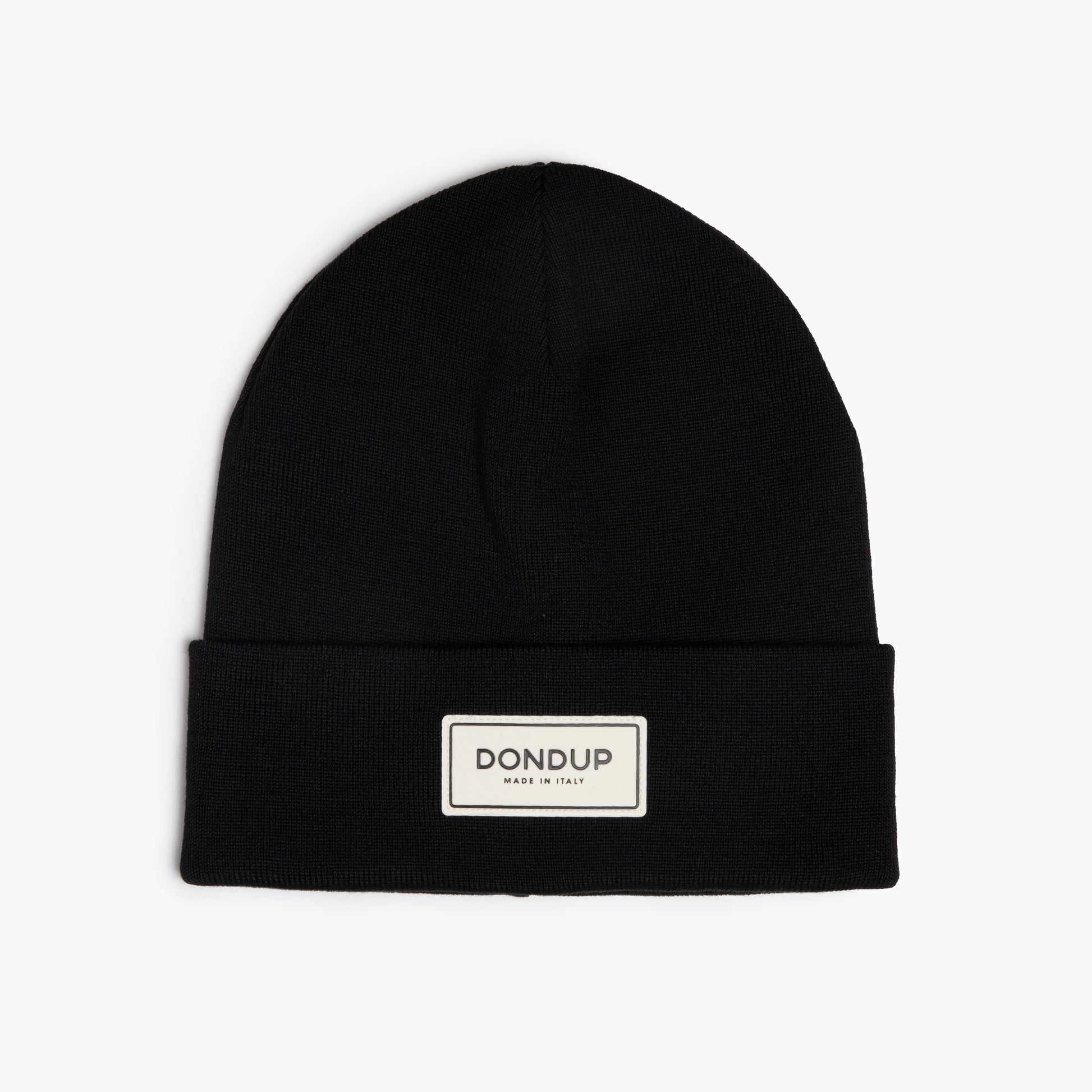 Cuffia DONDUP in Lana Tecnica con Logo Nera