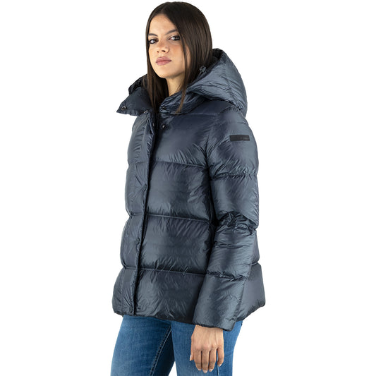 Piumino RRD Superrduck! Hood Over Wom Jkt Blue Black