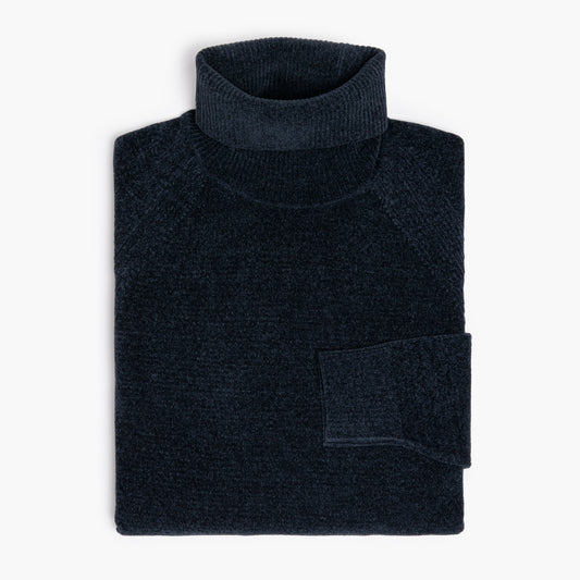 Dolcevita RRD &nbsp;Velvet Turtleneck Knit W25133 Col. 60 Blue Black