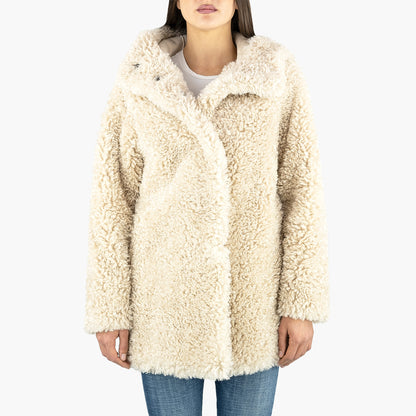 Eco Montone Reversibile RRD Lamb Hood Wom Jkt Sand 2