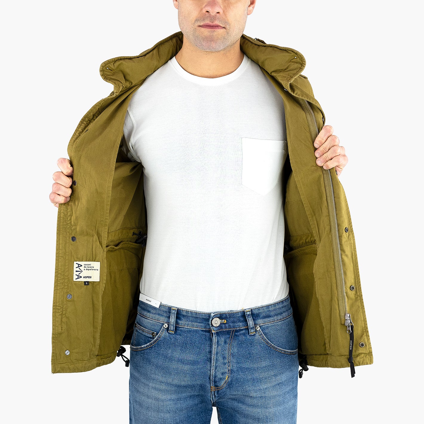 Field Jacket ASPESI Minifield Cot in Cotone Tabacco