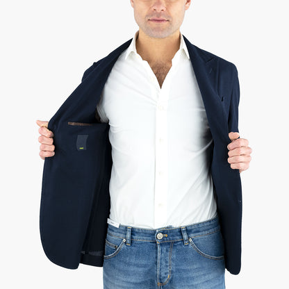 Giacca BARBA Napoli Dynamic in Cotone Blu Navy