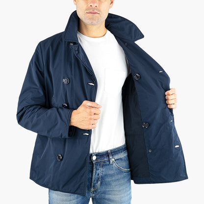 Giacca Doppiopetto ASPESI Hopper in Nylon Blu Navy 2