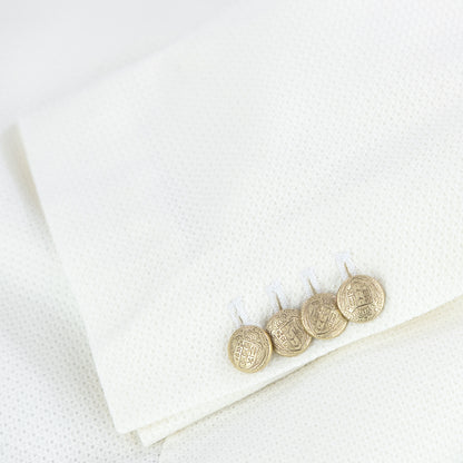 Giacca Doppiopetto BARBA Napoli Dynamic in Cotone Bianco Avorio