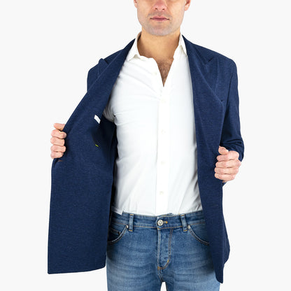 Giacca Doppiopetto BARBA Napoli Dynamic in Cotone Blu