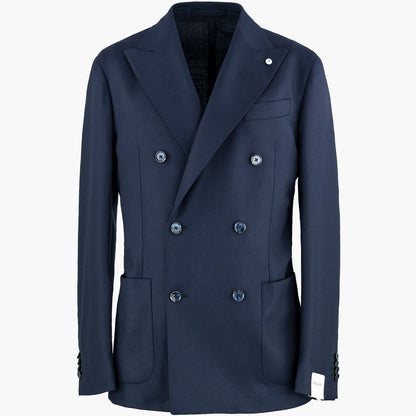 Giacca Doppiopetto LBM Tom in Lana Vergine Reda Blu Navy