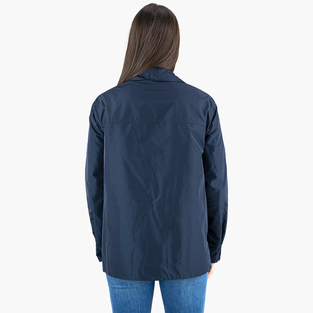 Giacca Camicia ASPESI Jodie in Nylon Tecnico Blu Navy