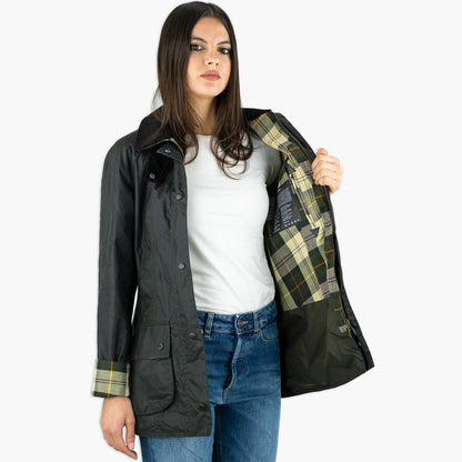 Giacca Cerata BARBOUR Beadnell Cod. LWX0667SG91 Wax Jacket Col. Sage