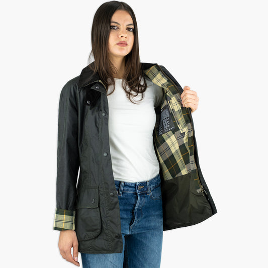 Giacca Cerata BARBOUR Beadnell Cod. LWX0667SG91 Wax Jacket Col. Sage