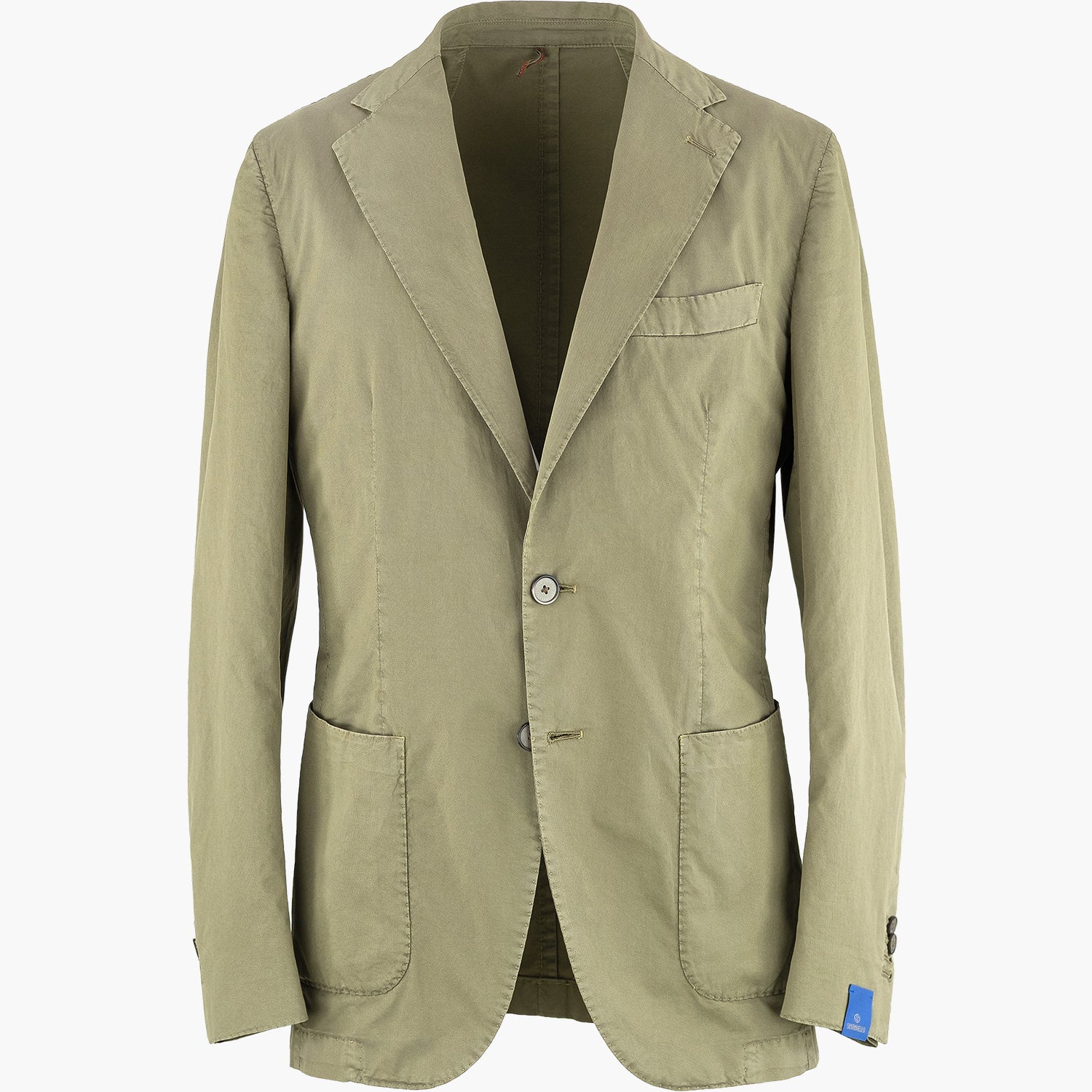 Giacca SANTANIELLO in Cotone Super Light Tinto Capo Verde Militare 2