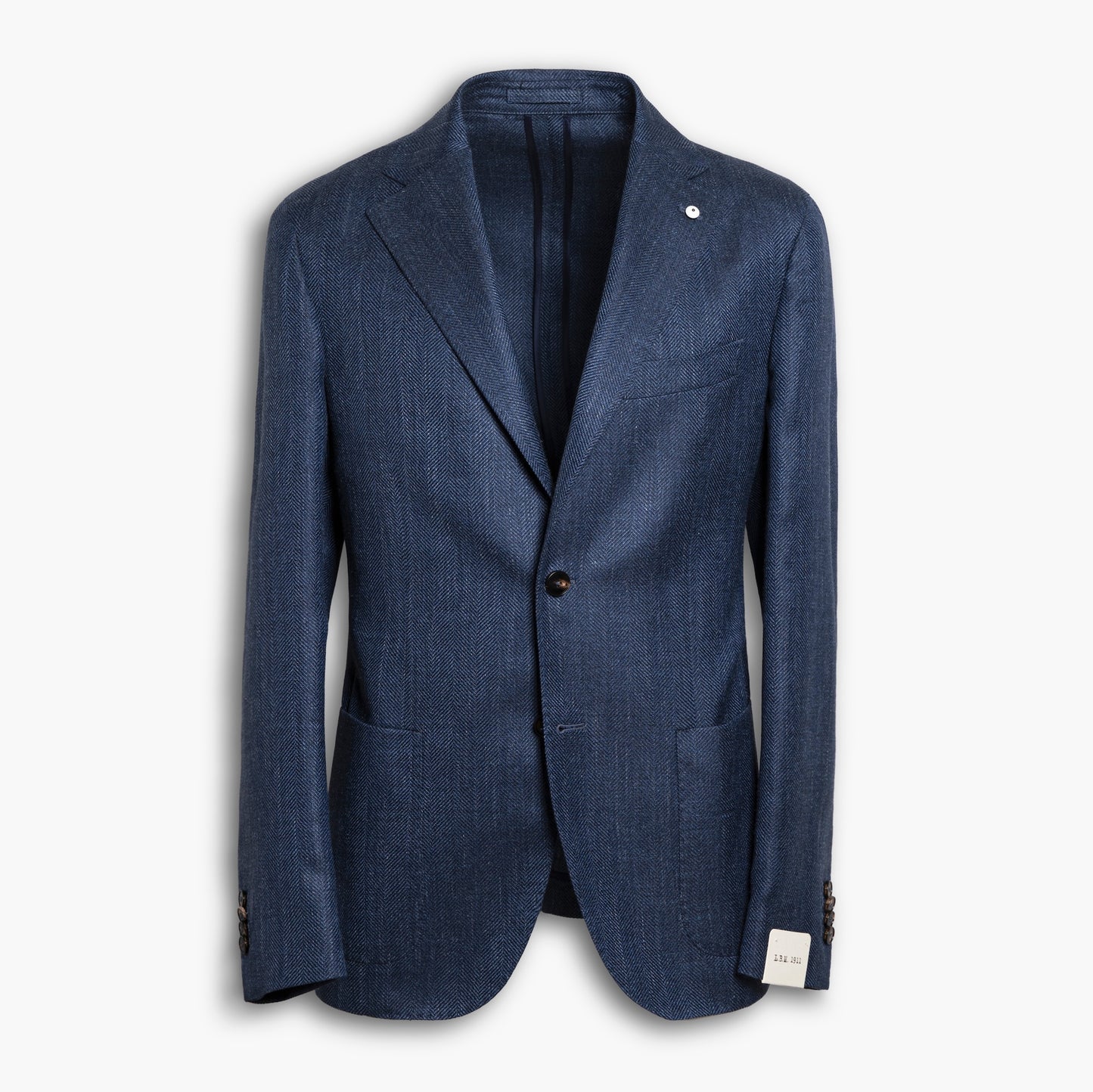 Giacca Uomo LBM 1911 Jack - Fly Art. 62263 in Lana Seta e Lino Spinata Blu