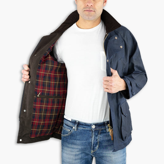 Giaccone Uomo MANIFATTURA CECCARELLI Rain Caban 7071 WX Col. Blu Navy