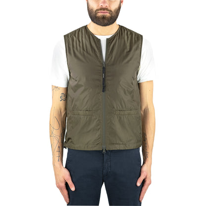 Gilet ASPESI Minimo in Nylon Giapponese Verde Militare