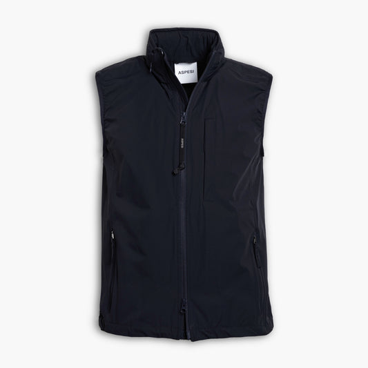Gilet Uomo ASPESI Apelle I623 M080 in Nylon Stretch Opaco Col. 01101 Blu Navy