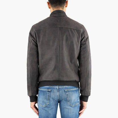 Giubbotto BARBA Napoli Dakota in Pelle Suede Testa di Moro