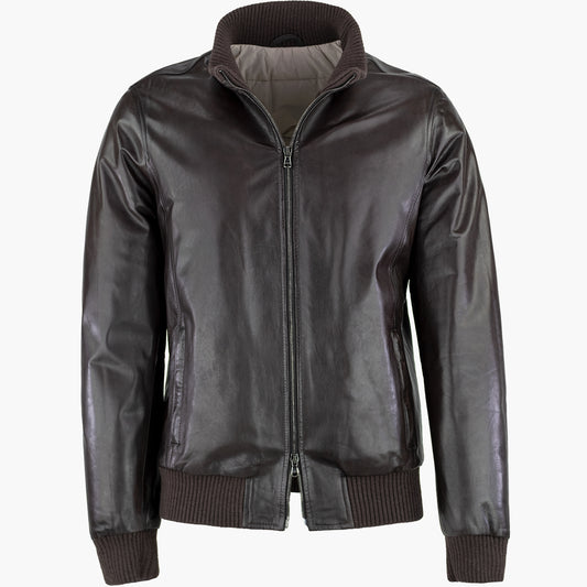 Giubbotto BARBA Napoli Fox 51210 in Pelle Col. 29 Testa di Moro