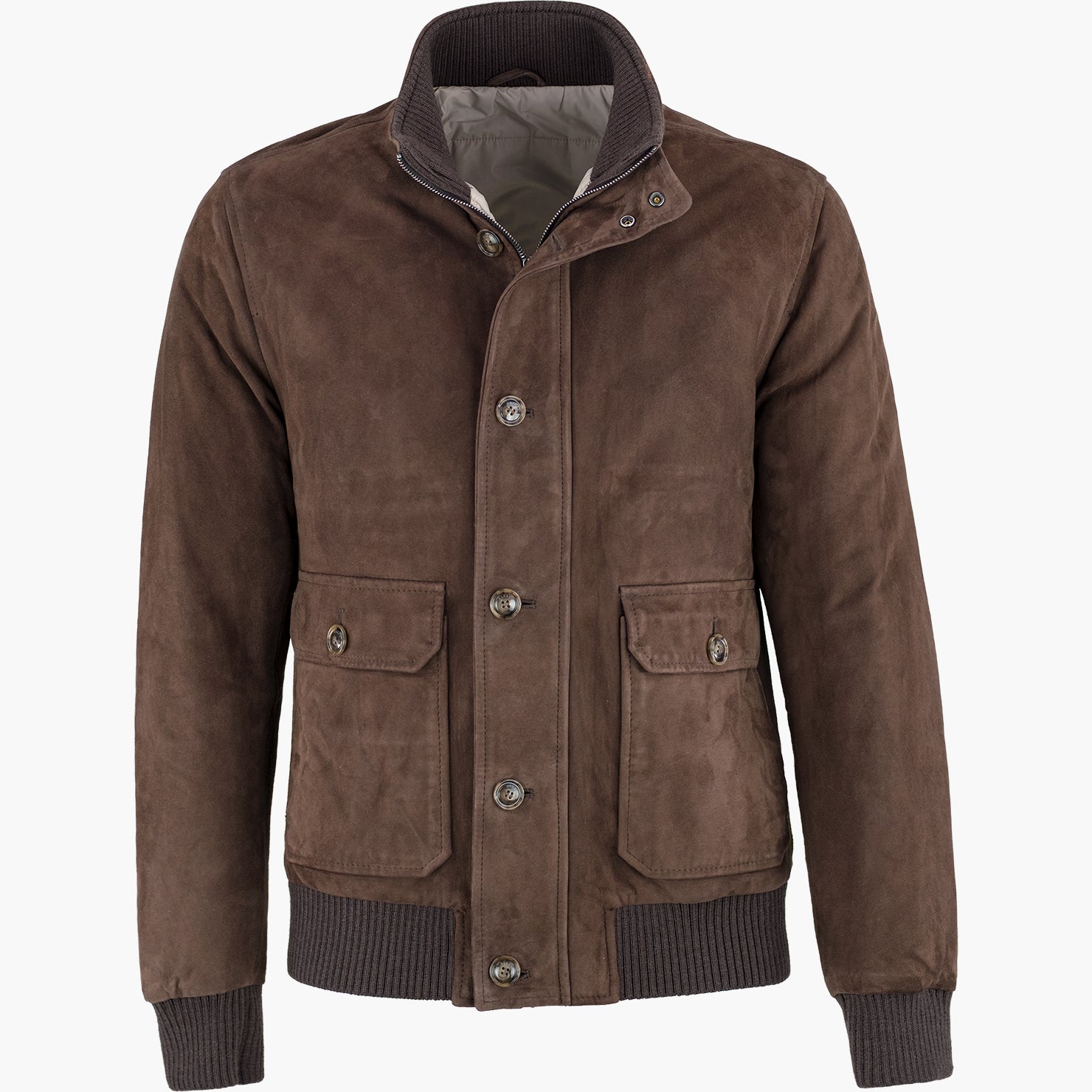 Giubbotto BARBA Napoli Lava 51212 in Pelle Suede Col. 29 Testa di Moro