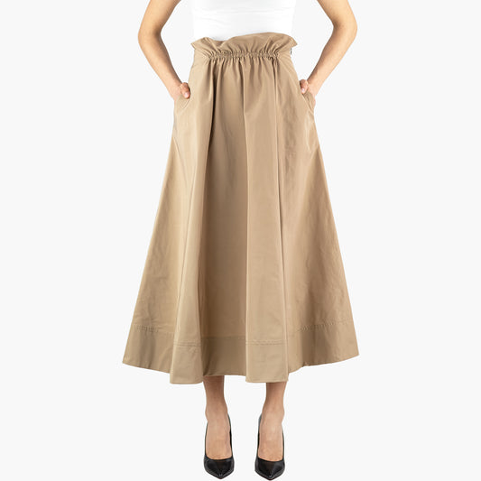 Gonna ASPESI Francine in Nylon Cammello