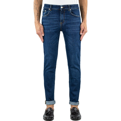 Jeans DEPARTMENT 5 Skeith in Denim Stretch Lavaggio Medio Scuro