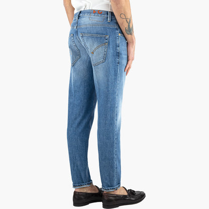 Jeans DONDUP Brighton in Denim Fisso Lavaggio Medio Chiaro