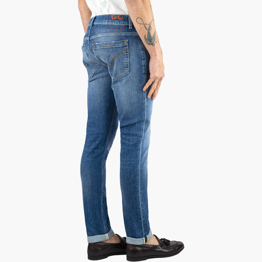 Jeans DONDUP George in Denim Stretch Lavaggio Medio Chiaro