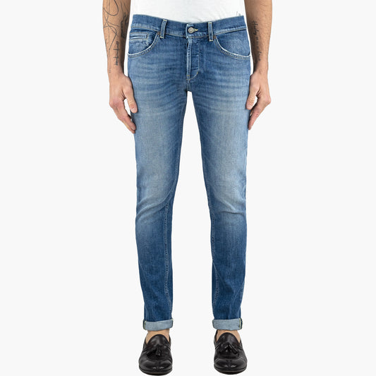 Jeans DONDUP George in Denim Stretch Lavaggio Medio Chiaro