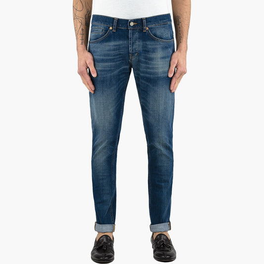 Jeans DONDUP George in Denim Stretch Lavaggio Medio Scuro