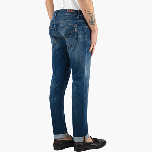 Jeans DONDUP George in Denim Stretch Lavaggio Medio Scuro