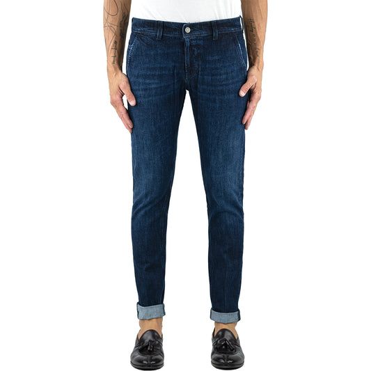 Jeans DONDUP Konor UP439 Tasche America in Denim Stretch Lavaggio Scuro