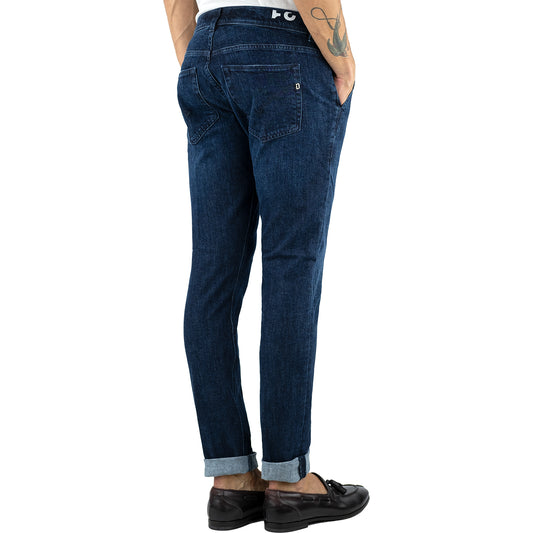 Jeans DONDUP Konor UP439 Tasche America in Denim Stretch Lavaggio Scuro