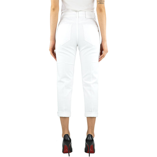 Jeans DONDUP Koons Gioiello DP268B in Bull di Cotone Bianco