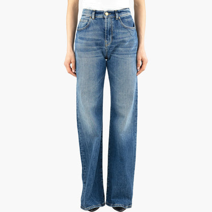 Jeans PINKO Wanda Wide Leg in Denim Lavaggio Medio