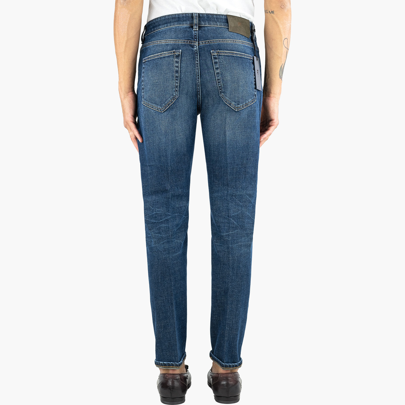 Jeans PT Torino Denim Indie Green Cast Stretch Tasca America Lavaggio Medio Scuro