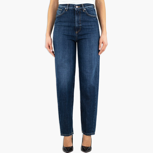 Jeans DONDUP Bessie DP784 DFE311D LL1 Loose in Puro Denim Col. 800 Lavaggio Medio Scuro