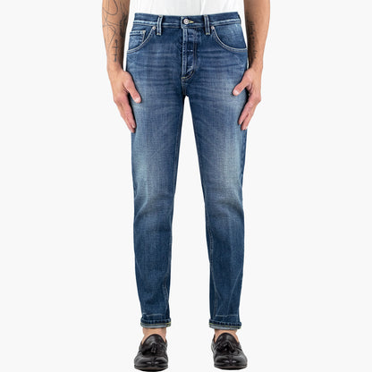 Jeans DONDUP Brighton UP434 DF0282U LH9 in Puro Denim Broken Blu Lavaggio Medio