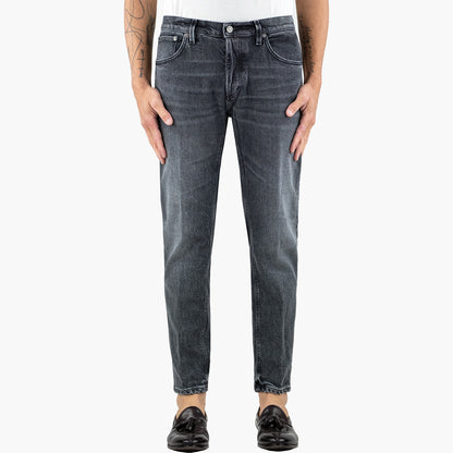 Jeans DONDUP Brighton UP434 DSE377U LO1 in Denim Stretch Lyocell Col. 999 Grigio Lavato