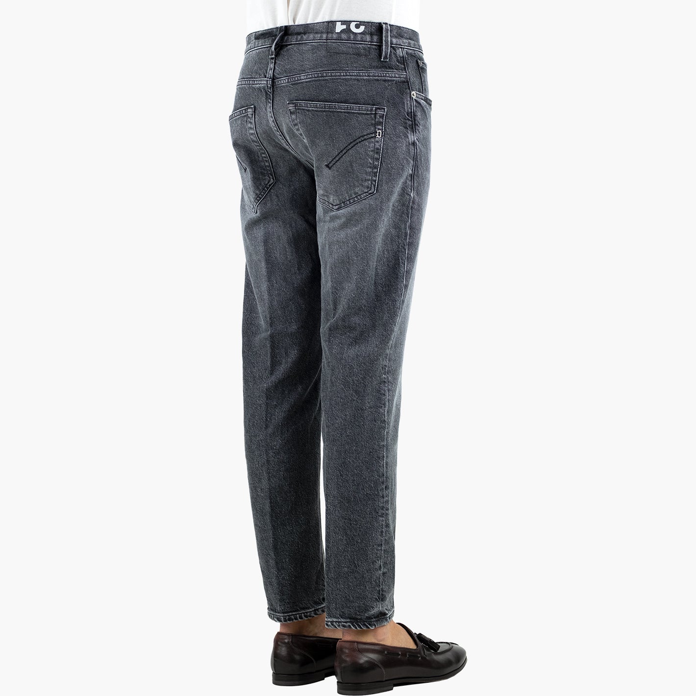 Jeans DONDUP Brighton UP434 DSE377U LO1 in Denim Stretch Lyocell Col. 999 Grigio Lavato