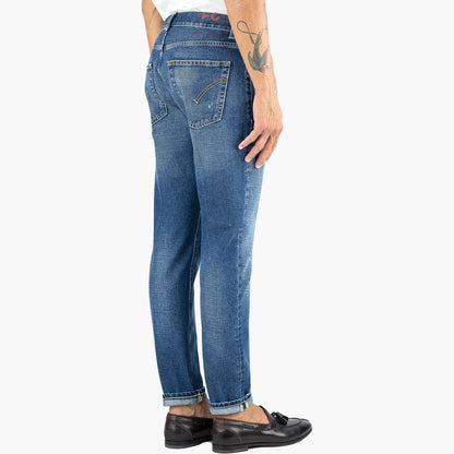 Jeans DONDUP Dian in Puro Denim Micro Abrasione Lavaggio Medio