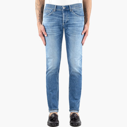 Jeans DONDUP George in Denim Stretch Lavaggio Medio Chiaro