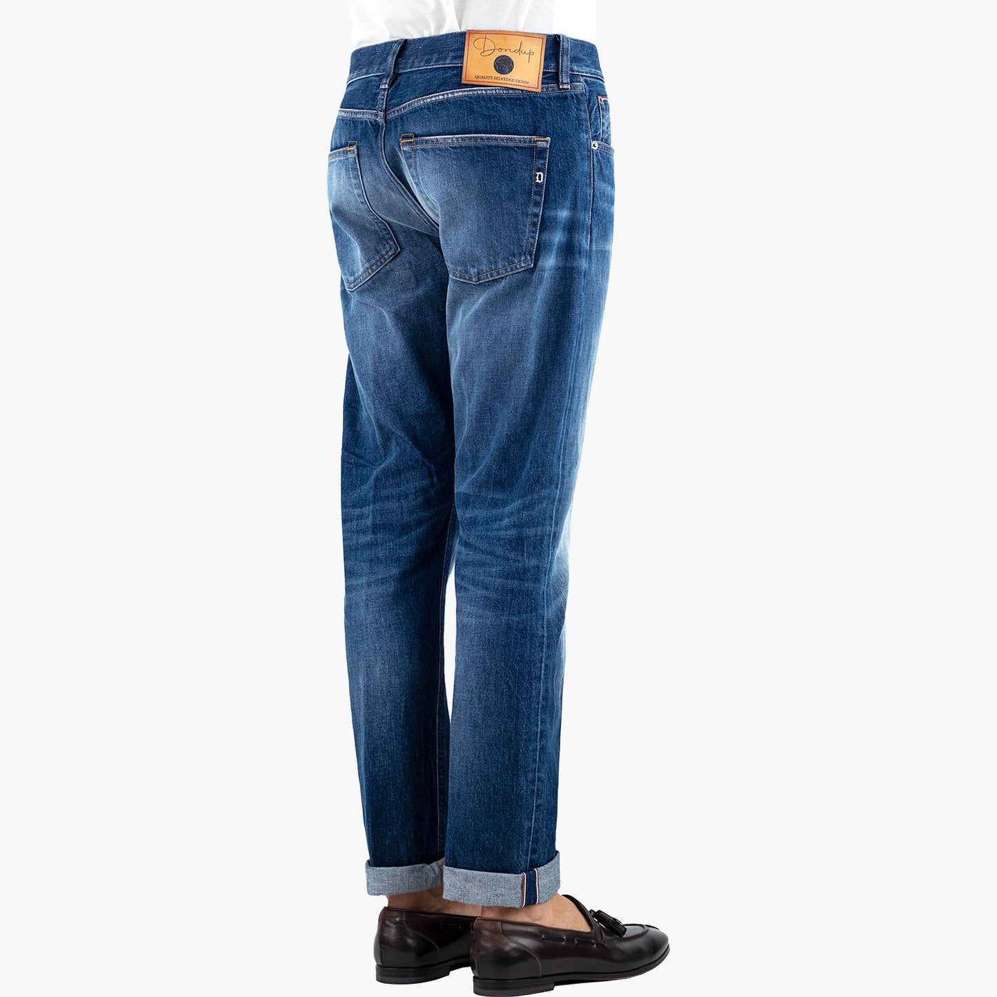 Jeans DONDUP Icon UP563 DF0299U LY6 in Puro Denim Selvedge Cimosato Col. 800 Lavaggio Medio