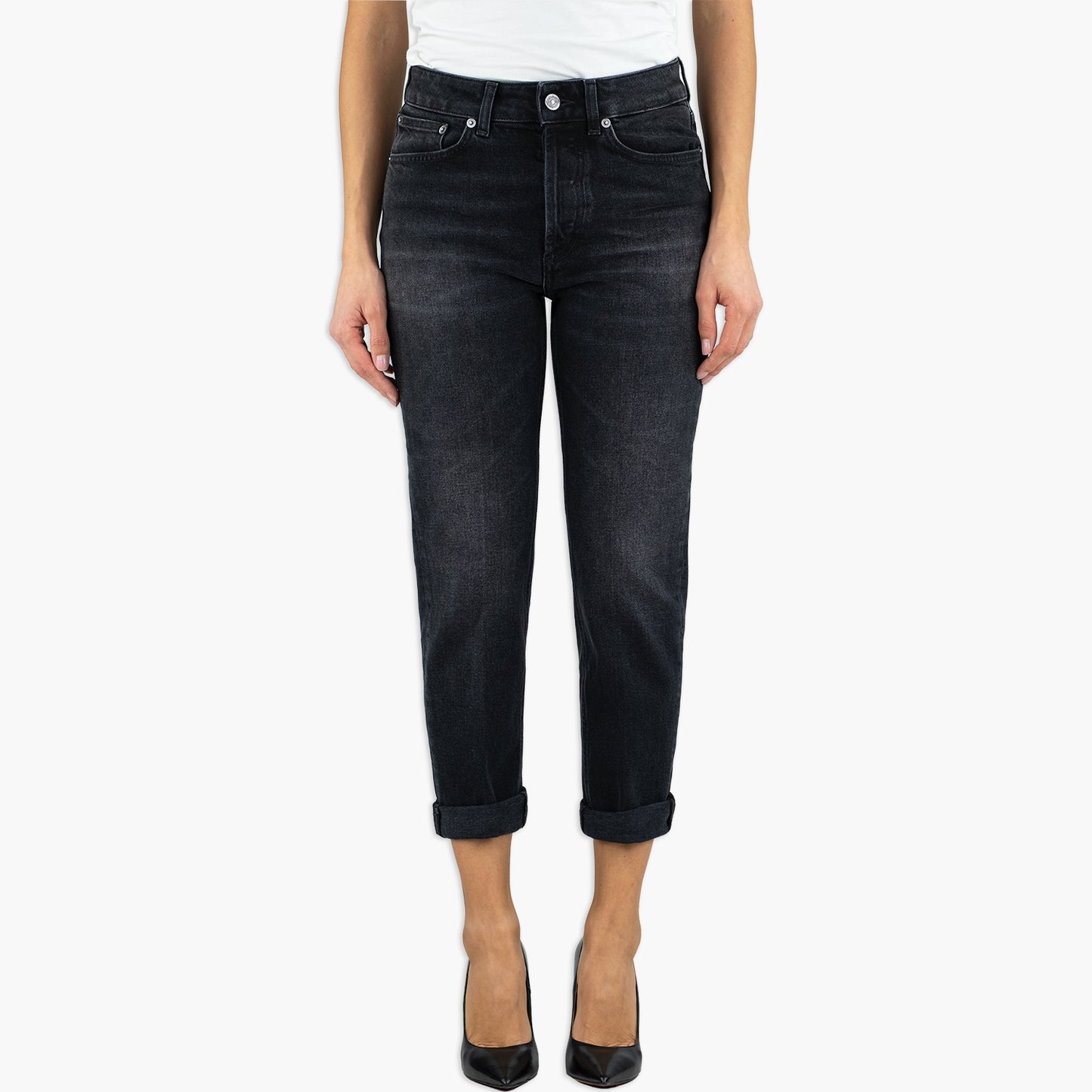 Jeans DONDUP Koons Loose Gioiello DP268 DS0369D LM3 in Denim Stretch Col. 999 Nero Lavato