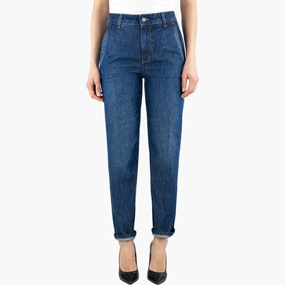 Jeans DONDUP Willa in Puro Denim Lyocell Lavaggio Medio Scuro