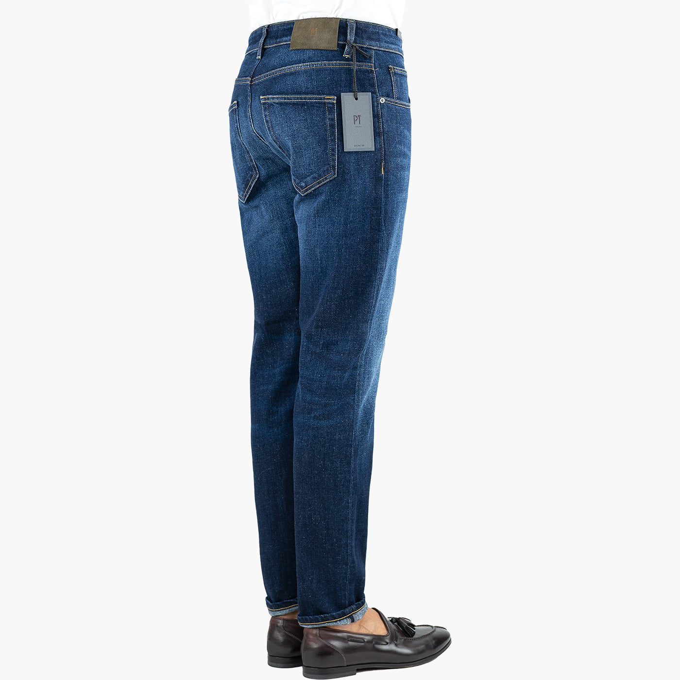 Jeans PT Torino Denim Reggae Loose Art. TX1640 Col. MN14 Stretch Lavaggio Scuro