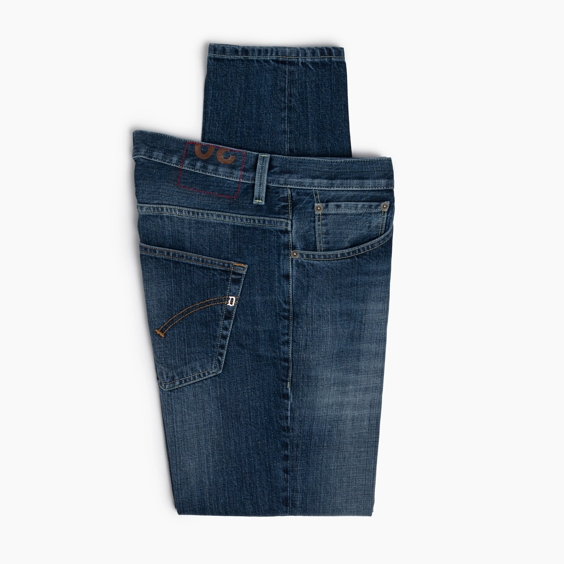 Jeans Uomo DONDUP Brighton UP434 DFE311U MF3 in Puro Denim Cross Lavaggio Medio Scuro