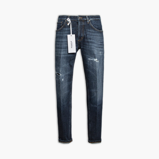Jeans Uomo DONDUP Brighton UP434 DS0406U MZ3 in Denim Stretch Lavaggio Medio Scuro
