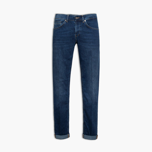 Jeans Uomo DONDUP George UP232 DS0389U MD5 in Denim Stretch Organico Col. 800 Lavaggio Medio Scuro